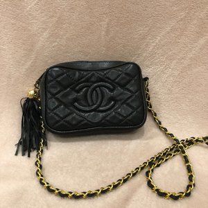 Chanel Black logo Crossbody